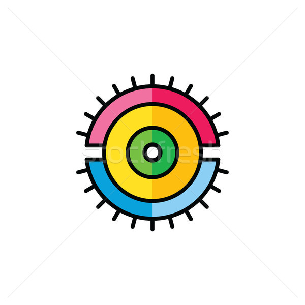 one eye of god religious sign symbol logo logotype Stock photo © vector1st