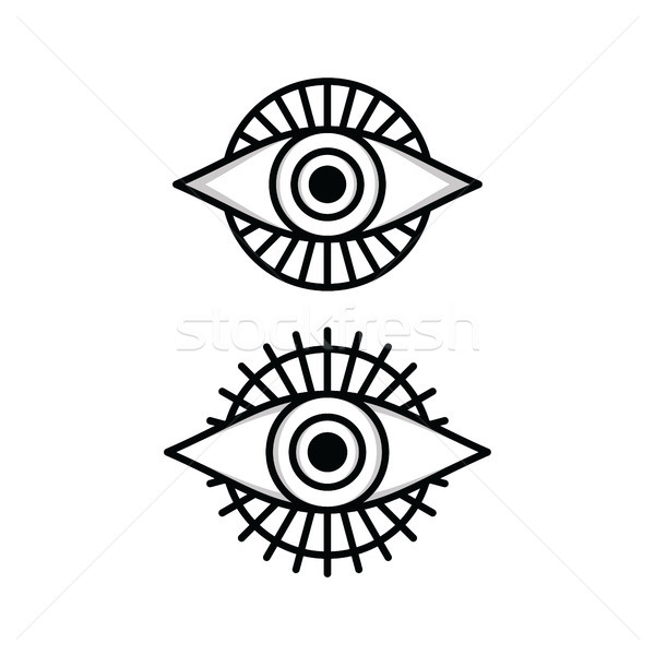 Stock photo: one eye sign symbol logo logotype