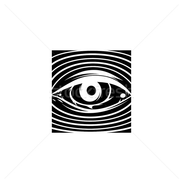 all seeing eye theme logo template Stock photo © vector1st