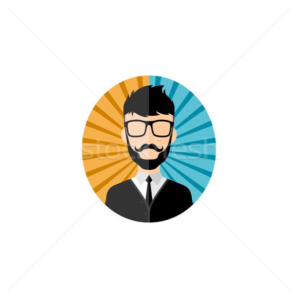 Rétro gentleman vecteur avatar portrait chiffre [[stock_photo]] © vector1st