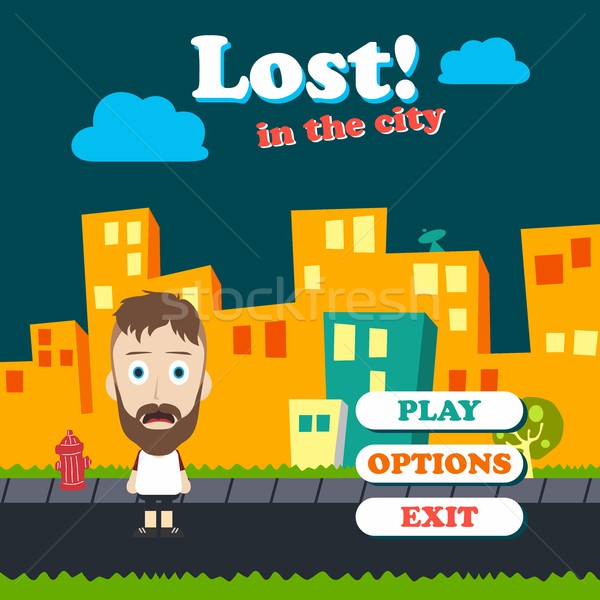 game asset funny guy cartoon Stock photo © vector1st