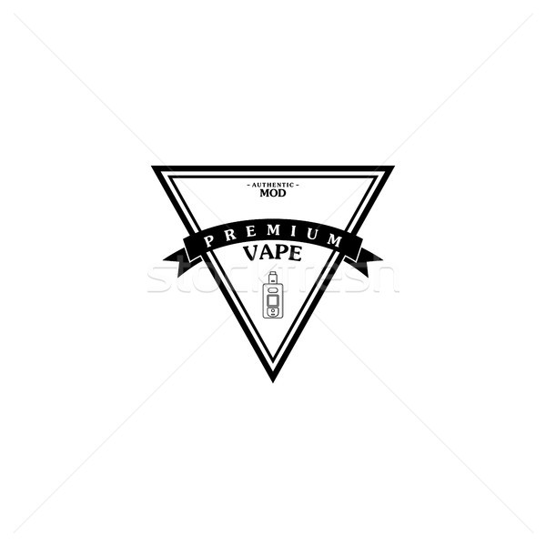 Elettrici sigaretta personale retro etichetta badge Foto d'archivio © vector1st