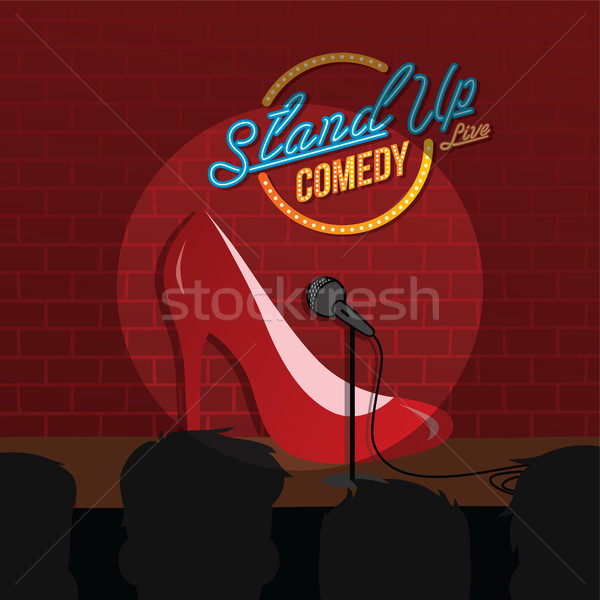 stand up comedy sexy female comic ladies night theme Stock photo © vector1st