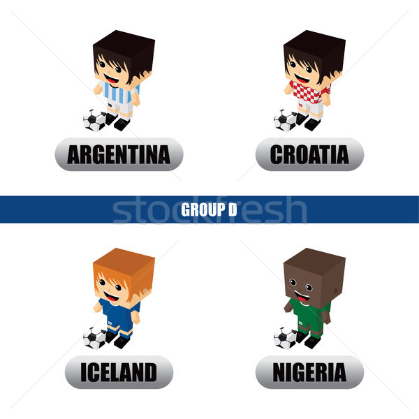 Grupo equipo Rusia torneo de fútbol vector arte Foto stock © vector1st