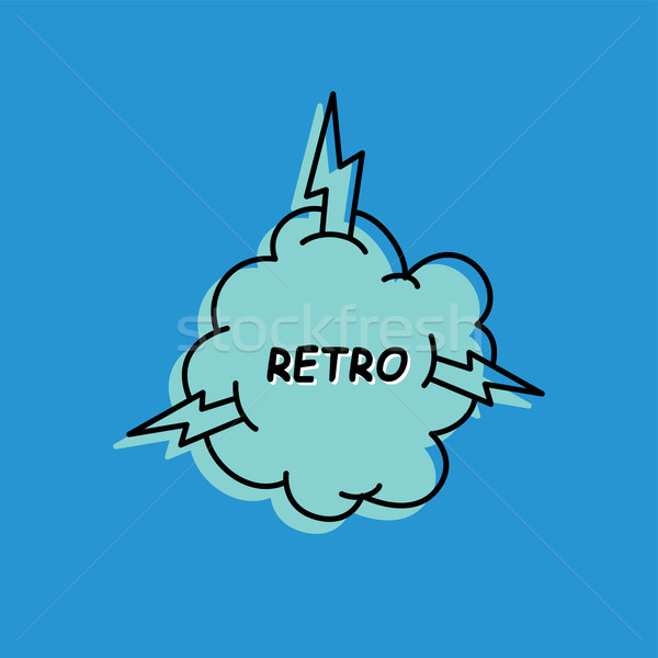 Rétro bulle discours vecteur art illustration [[stock_photo]] © vector1st