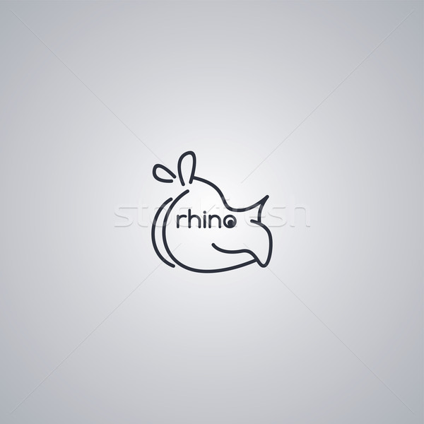 Rinocer logo-ul sablon vector artă Imagine de stoc © vector1st