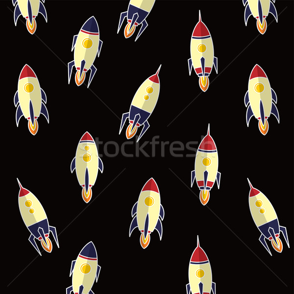 Cohete buque vector arte ilustración espacio Foto stock © vector1st