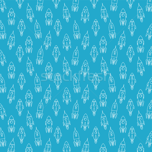 Fusée navire vecteur art illustration espace [[stock_photo]] © vector1st