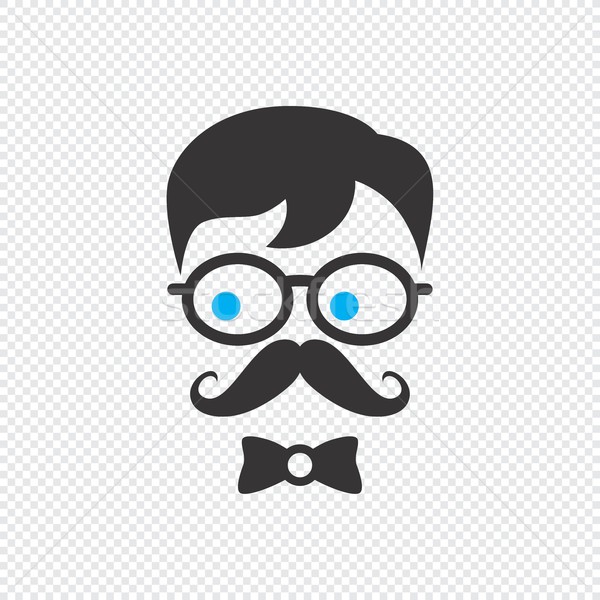 Geek avatar vektör grafik sanat Stok fotoğraf © vector1st