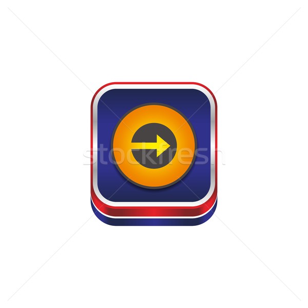 Arrow icona pulsante media vettore grafica Foto d'archivio © vector1st