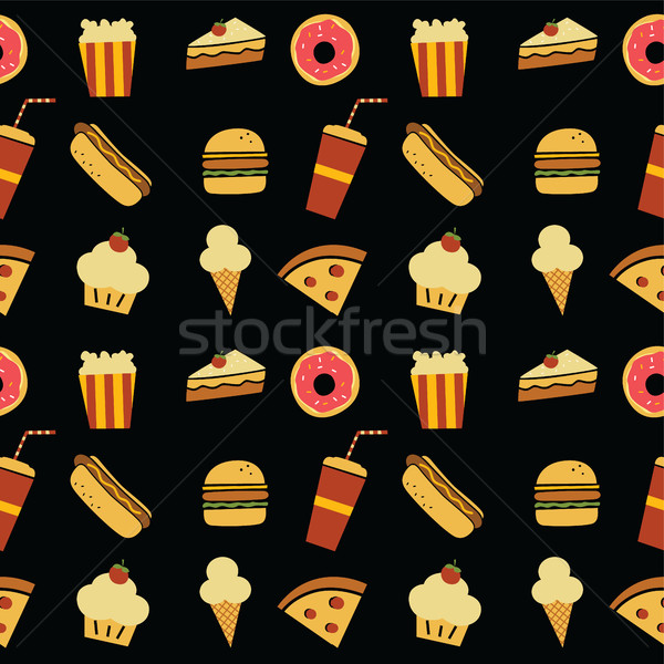 Bezszwowy restauracji wzór wektora sztuki ilustracja Zdjęcia stock © vector1st