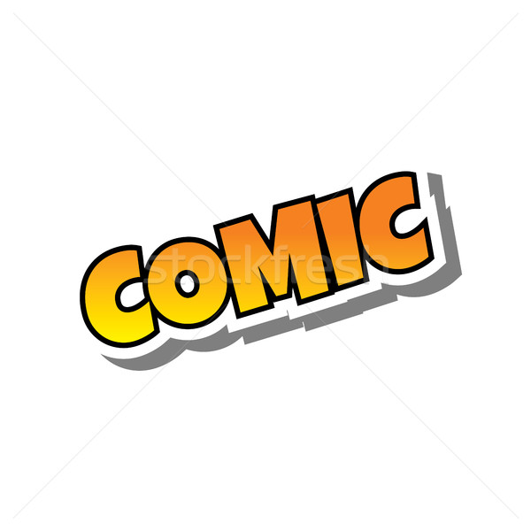 Cartoon комического текста шаблон вектора искусства Сток-фото © vector1st