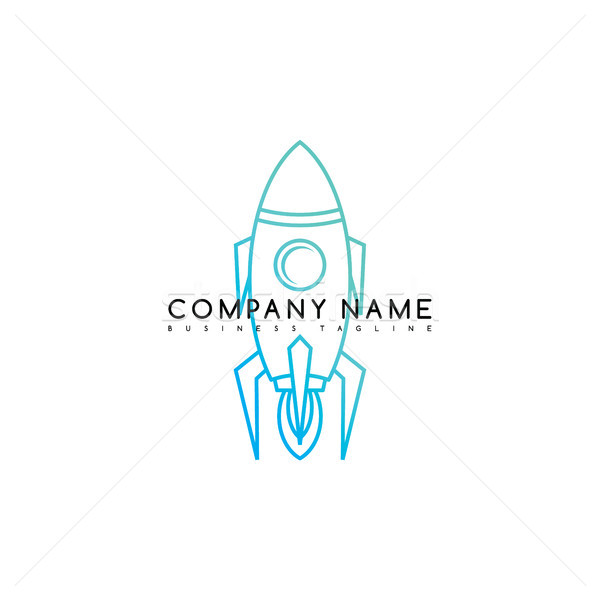space rocket shuttle brand logo template logotype Stock photo © vector1st