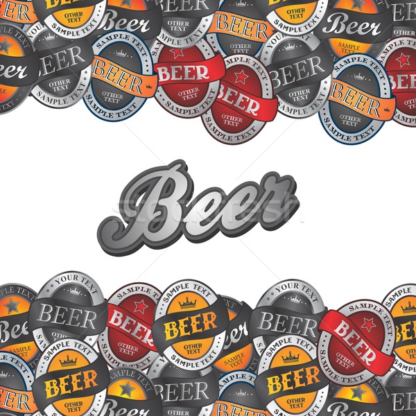 Birra etichetta vettore grafica arte design Foto d'archivio © vector1st