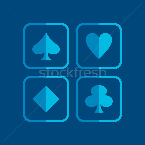 Poker icona vettore grafica arte illustrazione Foto d'archivio © vector1st