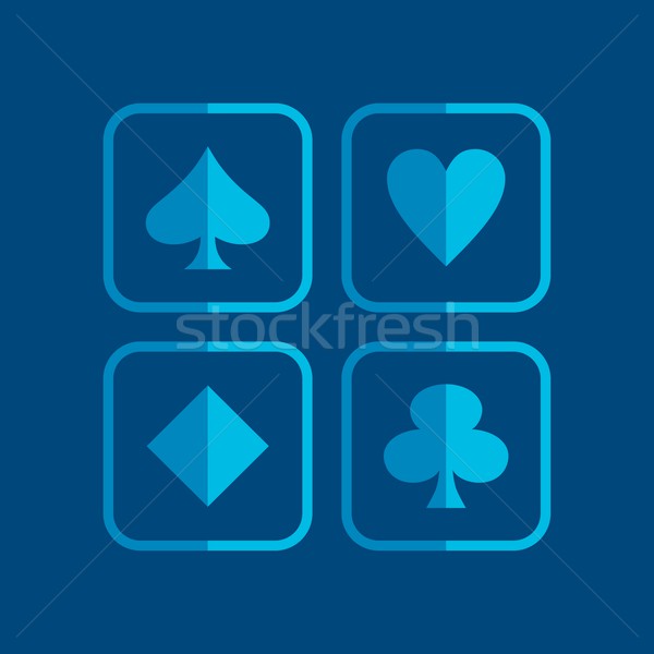 poker icon theme Stock photo © vector1st