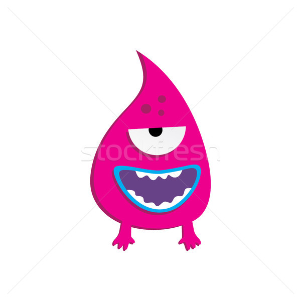 Cute aanbiddelijk lelijk scary grappig mascotte Stockfoto © vector1st