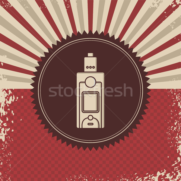 Stockfoto: Retro · elektrische · sigaret · damp · leven · vector