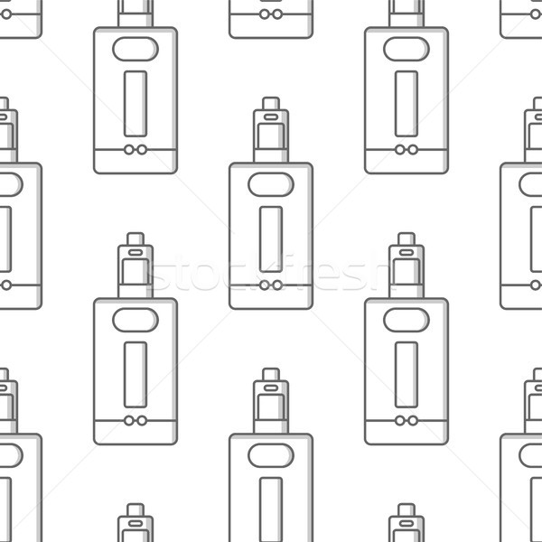Elektronischen Zigarette Vektor Kunst Lächeln Stock foto © vector1st
