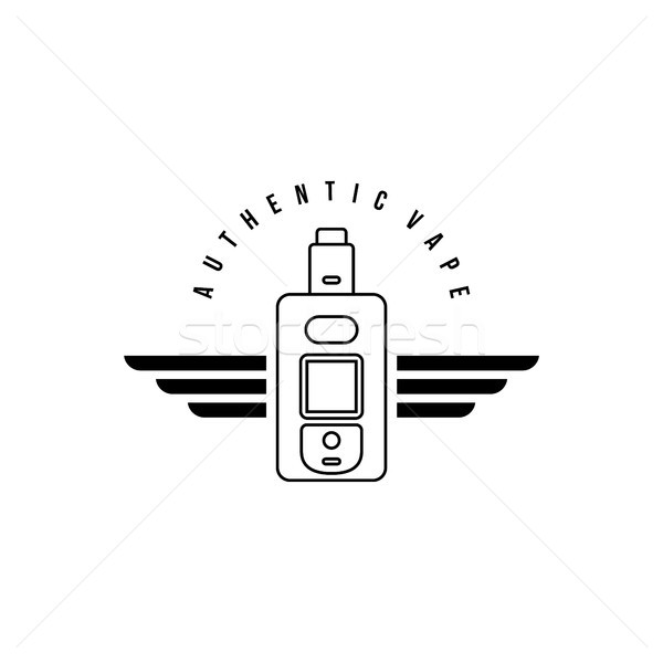 electric cigarette personal vaporizer e-cigarette retro label badge Stock photo © vector1st