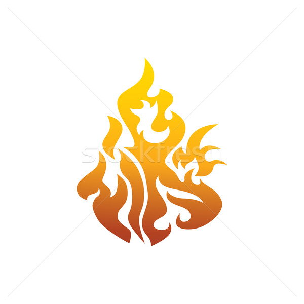 Fuego caliente vector arte ilustración Foto stock © vector1st