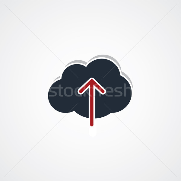 Nube signo vector arte ilustración Foto stock © vector1st