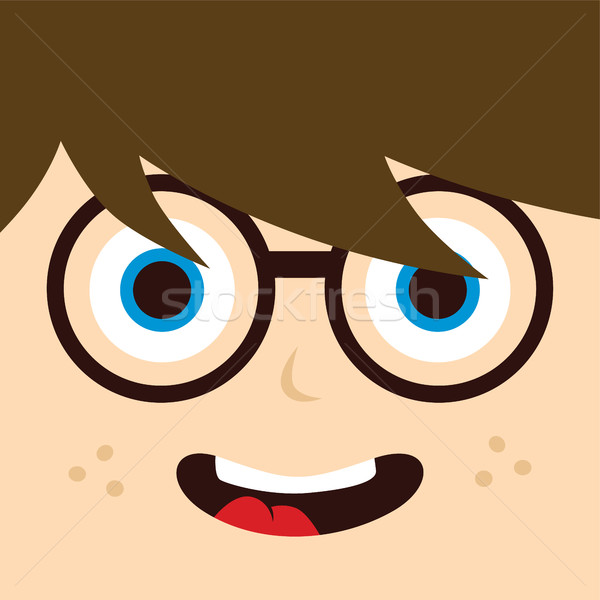 geek cartoon character Stock photo © vector1st