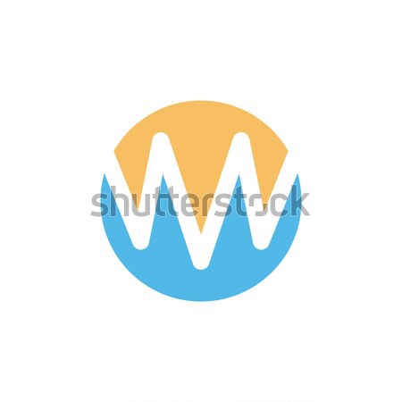 round circle shape style icon logo vector Stock photo © vector1st
