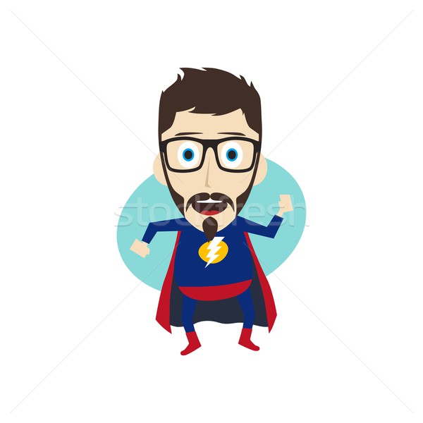 Superhero cartoon wektora sztuki ilustracja Zdjęcia stock © vector1st