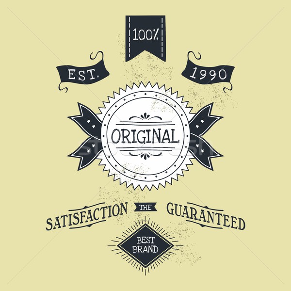 hand lettered catchword vintage tag Stock photo © vector1st