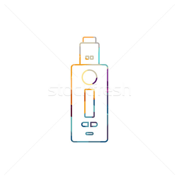Electric ţigară personal vector artă ilustrare Imagine de stoc © vector1st