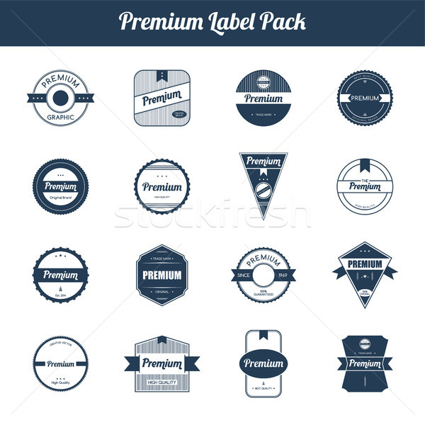 Stock photo: Premium Quality and Guarantee Product Label and Badge
