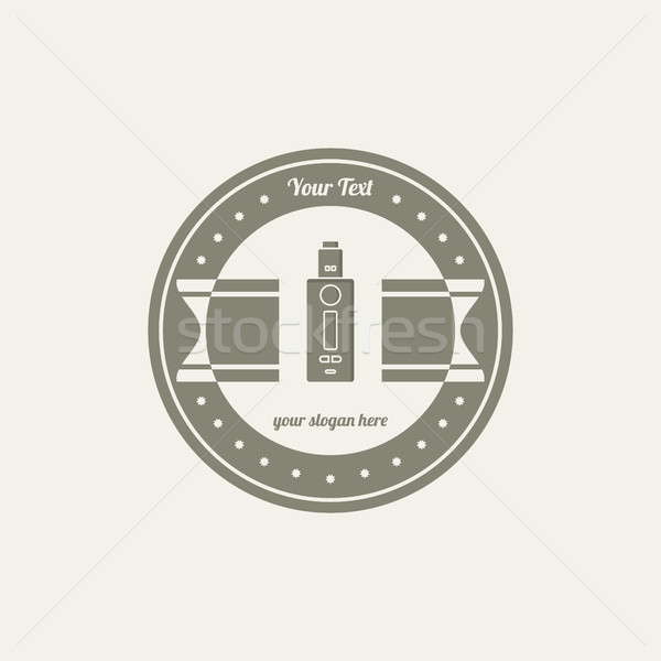 Elektryczne papierosów odznakę etykiety szablon wektora Zdjęcia stock © vector1st
