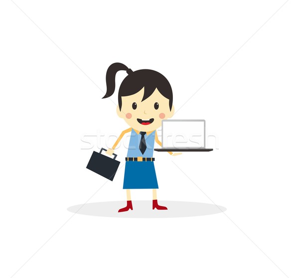 business presentation cartoon character Stock photo © vector1st