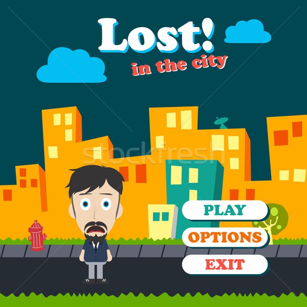 game asset funny guy cartoon Stock photo © vector1st