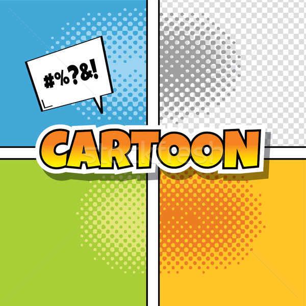 cartoon comic book template Stock photo © vector1st