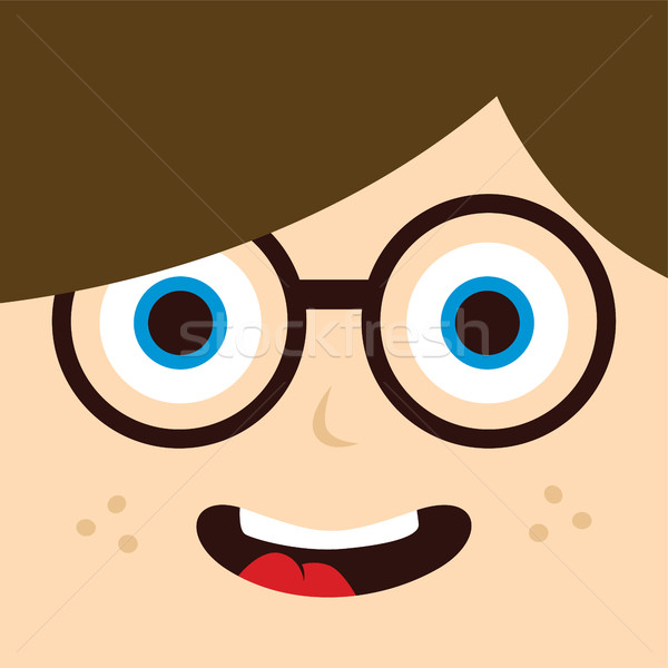 Geek vector kunst illustratie oog Stockfoto © vector1st
