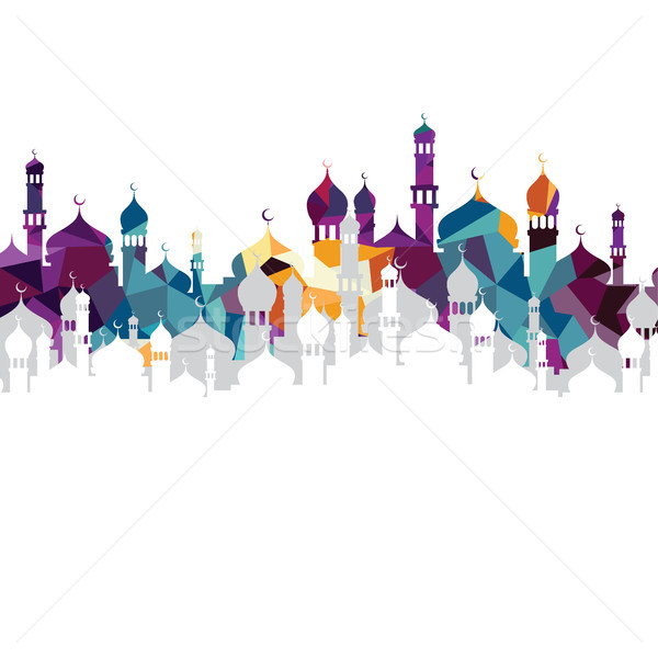 Arabskie islam kaligrafia boga allah łaskawy Zdjęcia stock © vector1st