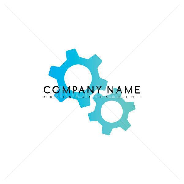 Cog marca plantilla logo vector Foto stock © vector1st