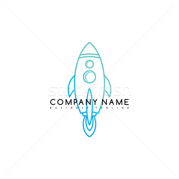 space rocket shuttle brand logo template logotype Stock photo © vector1st