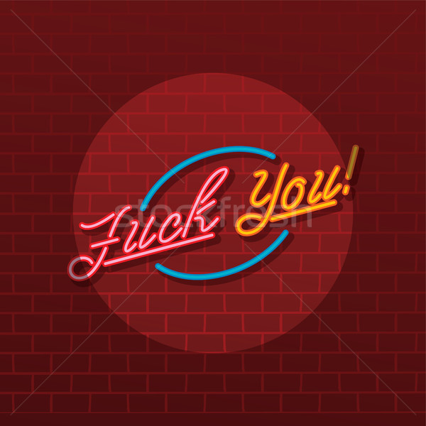 neon sign provoke text Stock photo © vector1st