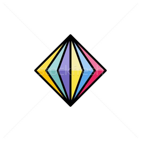 Diamant Edelstein farbenreich Zeichen Symbol Vektor Stock foto © vector1st
