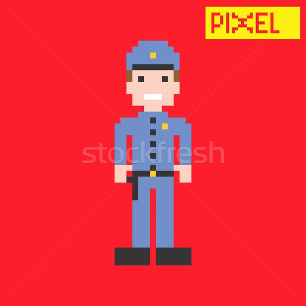 Пиксели характер вектора графических искусства дизайна Сток-фото © vector1st