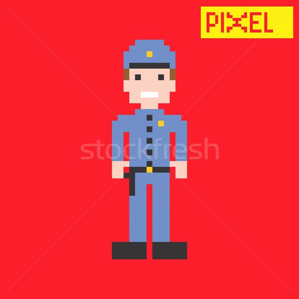 Pixel karakter vektor grafikus művészet terv Stock fotó © vector1st