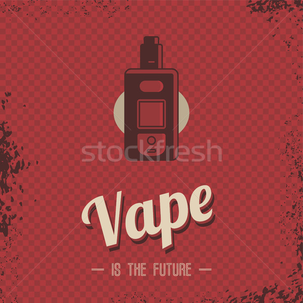 Retro elettrici sigaretta vapori vita vettore Foto d'archivio © vector1st