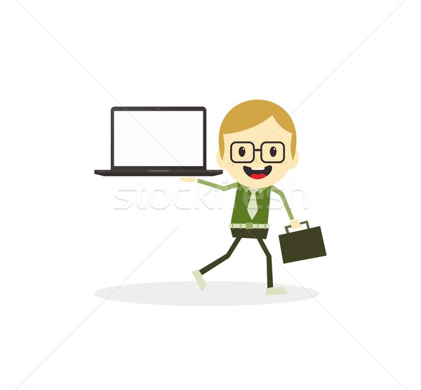 business presentation cartoon character Stock photo © vector1st