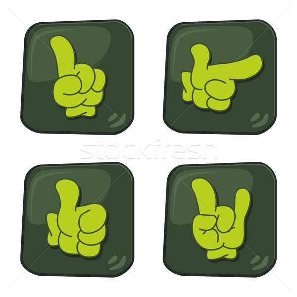 Icon knop kunst vector grafische Stockfoto © vector1st