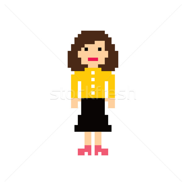 Pixel persone donna avatar vettore arte Foto d'archivio © vector1st