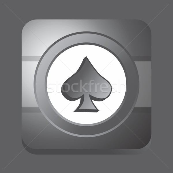 Poker ikon düğme vektör grafik sanat Stok fotoğraf © vector1st