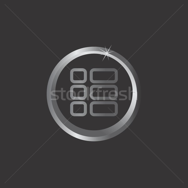 Icon knop vector grafische kunst illustratie Stockfoto © vector1st